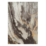 Rug & Kilim’S Oversized Abstract Rug In Blue, Gray And Gold Tones