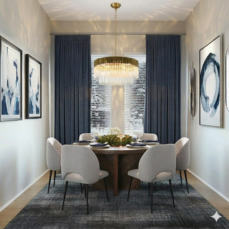 Lustre rond en cristal 12 lumières Transitional, Laiton