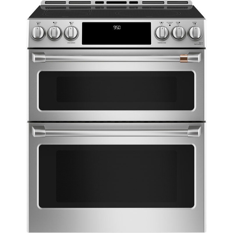 Café 30" 6.7 cu. ft. Smart Slide-in Electric Range with Induction Cooktop, Stainless Steel