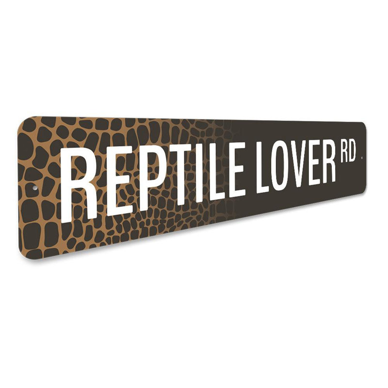 Panneau en aluminium Reptile Lover Road, H 6 po x l 24 po x P 0,06 po