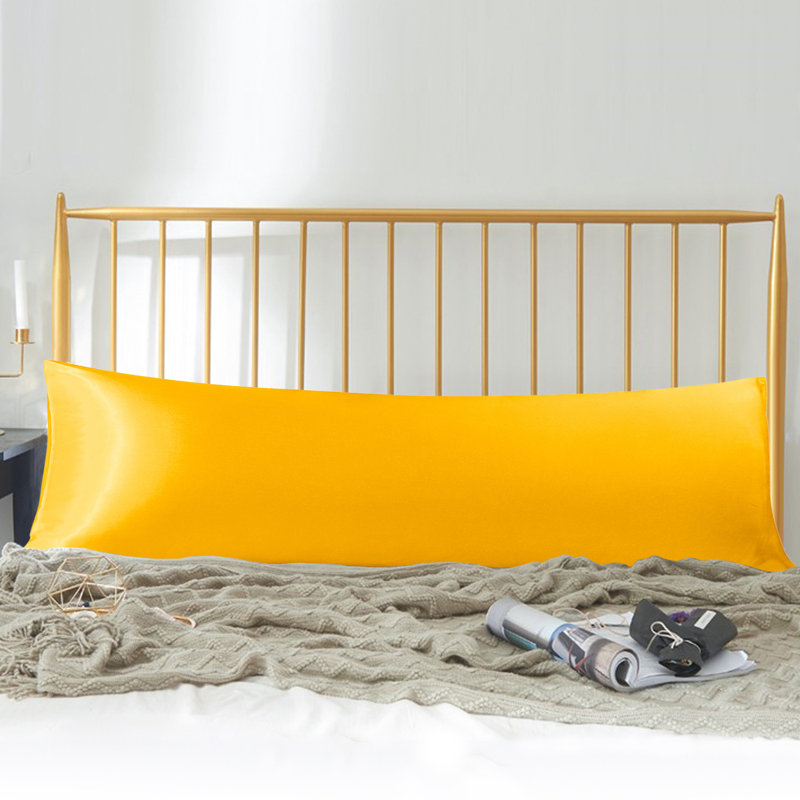 Taie d'oreiller soyeuse en microfibre, Jaune