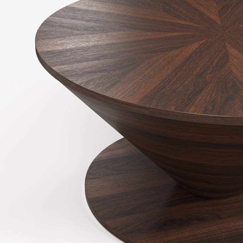 Table basse ronde, Marron foncé