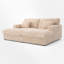 Double chaise longue surdimensionnée avec ports USB-1369653934