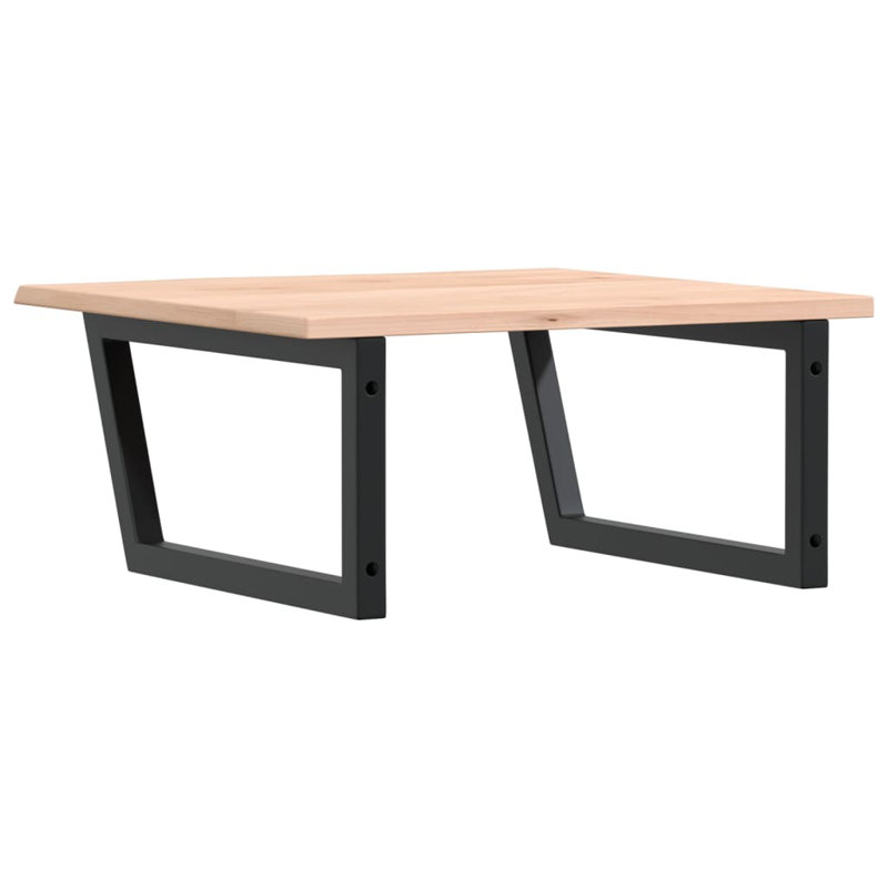 Arranjeet 60cm Solid Wood Bathroom Vanity Top, Oak/Black