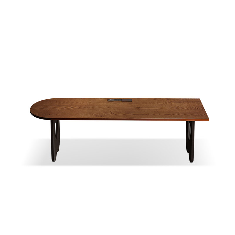 Nut-brown Rectangular Solid Wood  desk, 29.53" H x 70.87" W x 23.62" D