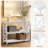 Bergmann 42"W 3-Tier Wooden Storage Shelves Console Table with Power Outlets-1560907014
