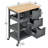 Ariayah Solid Wood Top Kitchen Island Cart with Wheels  & Drawers-1752260910
