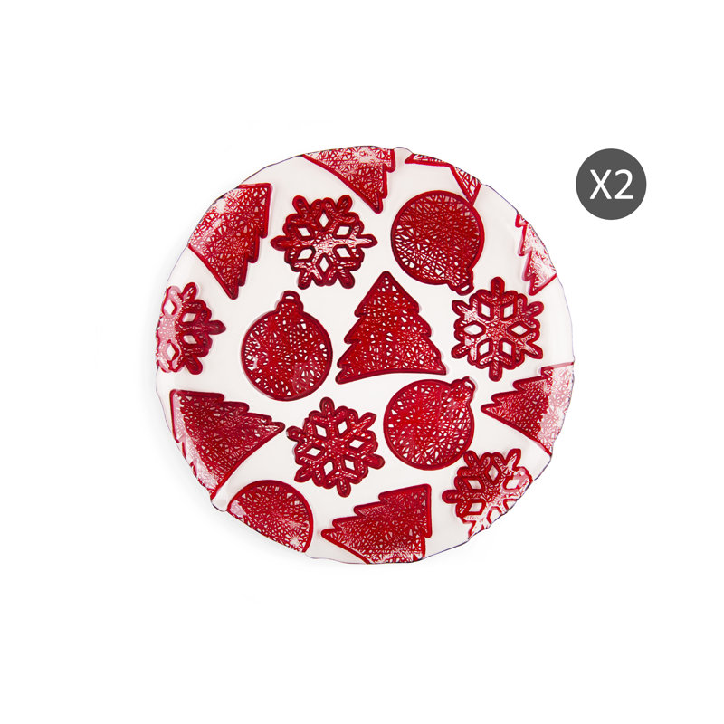 Set Of 2 Panettone Plate Xmas
