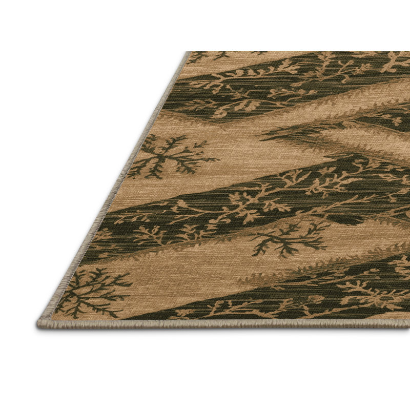 Machine Washable Nature Brown Area Rug
