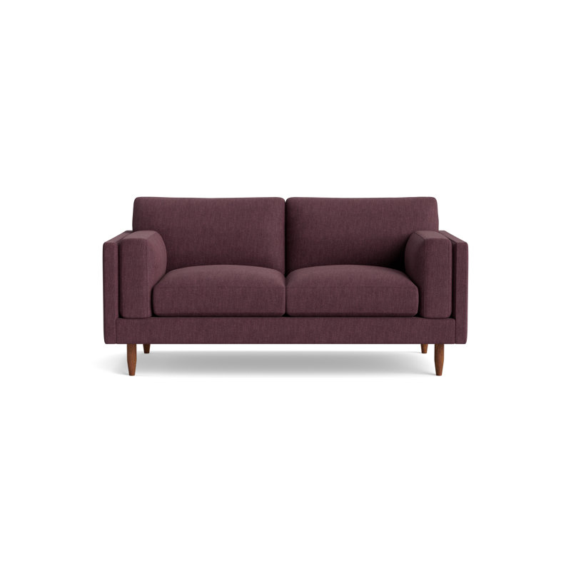Skinny Fat Loveseat (70"), Performance Weave - Aubergine