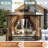 10 Ft. W x 10 Ft. D Metal Frame Patio Gazebo with Polyethylene Double Roof-117493886-117276622