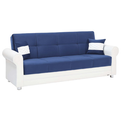 Avalon 86 in. Fabric 3-Seater Twin 3-in-1 Sleeper Sofa Bed with Storage by Lark Manor
