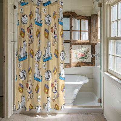 Rideau de douche standard 1 pièce Purrfect Cats