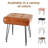 Faux Leather Upholstered Vanity Stool with Metal Legs-38912586