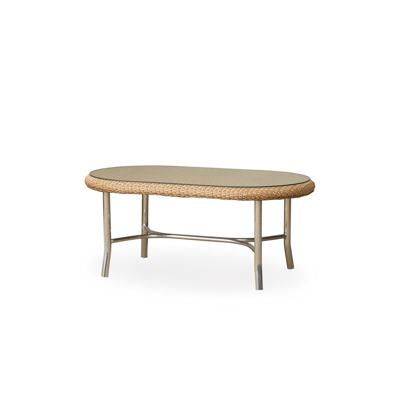 Weekend Retreat Outdoor Oval Coffee Table, Ebony