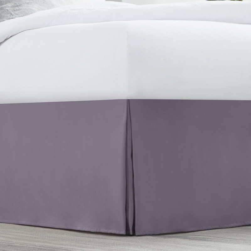 Luxury Pleated 14" Bed Skirt, Full, Grayish Purple
