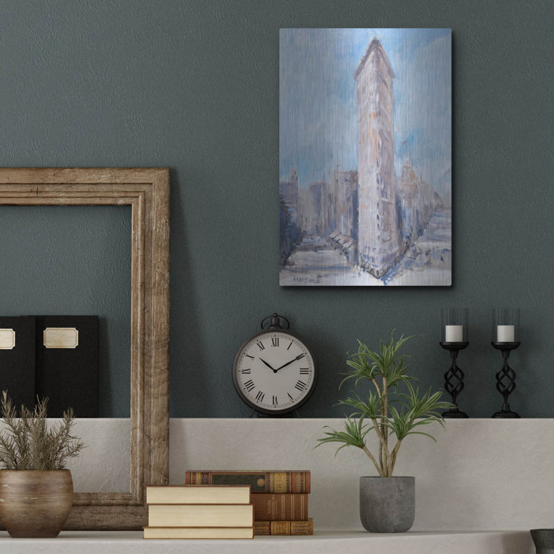 «Flatiron» par Allayn Stevens, art mural en métal, H 16 po x l 12 po