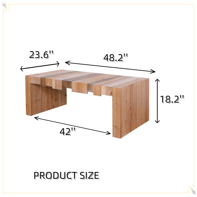 Table basse 48,2 pouces, table basse élégante