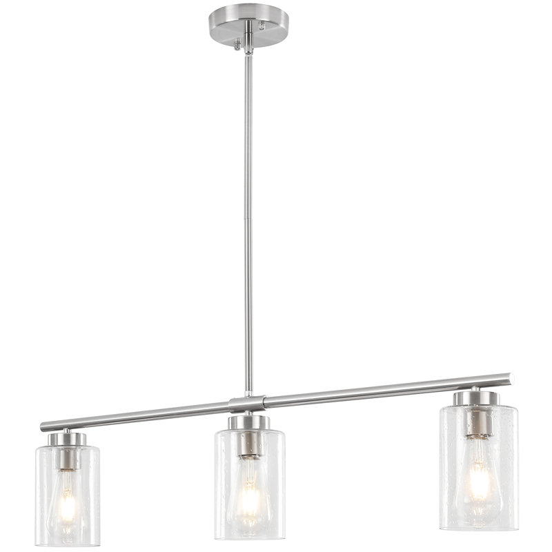 Kimbell 3 - Light Kitchen Island Pendant, Nickel