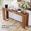 Table d'entrée extra-longue, console de style campagnard pour espaces étroits, chêne, durable et polyvalente-1058748250
