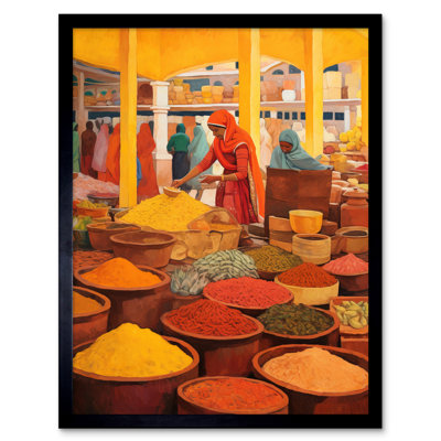 The Spice Market Asian Herbs And Spices - Single Picture Frame Print