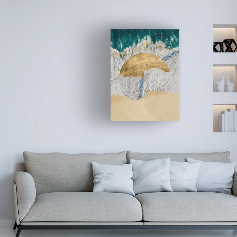 "Breaking Shore I" sur toile, H 19 po x l 14 po