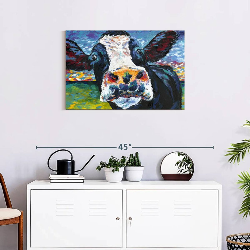 Brampt Curious Cow II, 20" H x 30" W