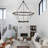 30 - Light 60" Dimmable Black 2 - Tier Wagon Wheel Chandelier With Glass Shade