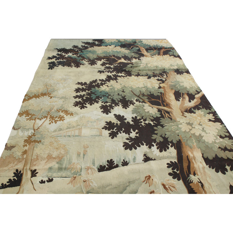 French One-of-a-Kind Runner 4'2" X 9'10" Hand Knotted Area Rug