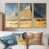 Toile avec cadre flottant or