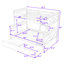 Lit superposé simple en bois 2 tiroirs pour enfants Ciaria-325528346