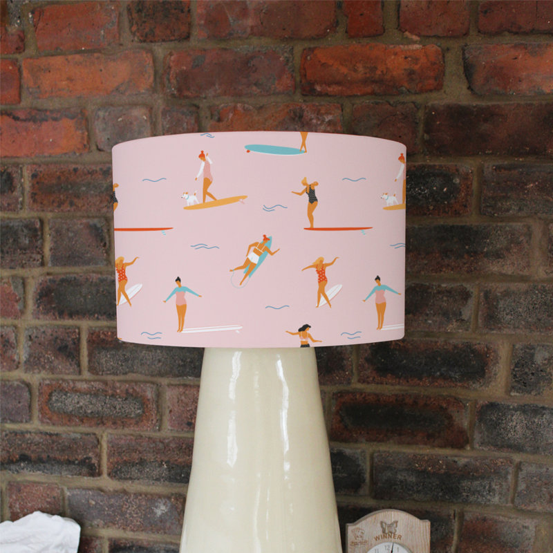 Cotton Drum Lamp Shade ( Uno ), 25cm H x 40cm W x 40cm D