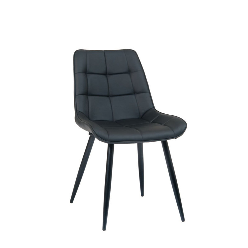 Upholstered Side Chair in Black