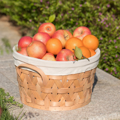 Panier à linge en bois manufacturé rond