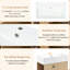 Meuble-lavabo flottant de 21,6 po avec lavabo en céramique, porte ondulée, fermeture en douceur, rangement latéral, poignée en or rose, trou unique, convient au meuble-lavabo moderne à petite échelle, installation murale pour-121112585-121112586