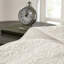 Couvre-lit double réversible en tissu crème, rembourrage confortable, motif à coutures classiques, rembourrage en coton doux pour la chambre à coucher, design, traité pour l'hygiène