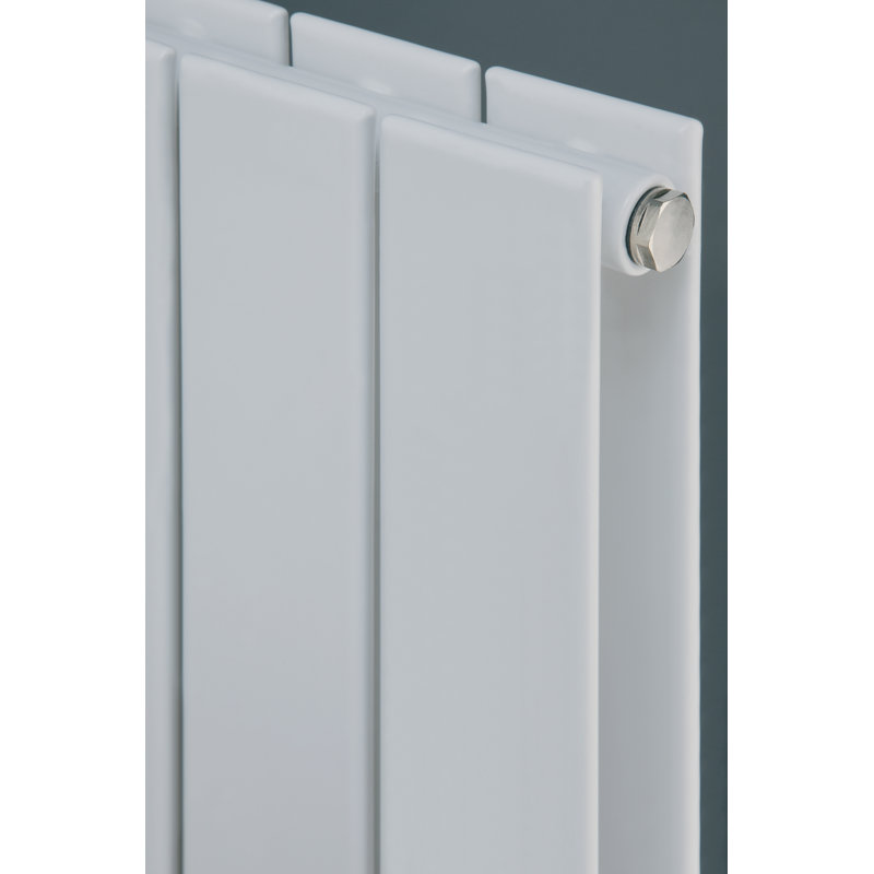 Andrew Vertical Designer Radiator, White, 150 cm H x 59.5 cm W x 8.6 cm D