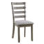 Ensemble de chaises de salle à manger avec siège rembourré et siège à échelle 2 pièces