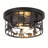 2-Light Rustic Black Flush Mount Light Ceiling Fixture-974743217