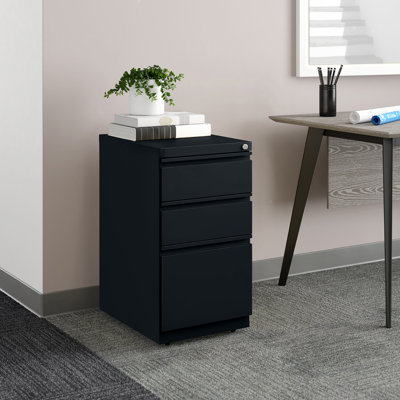 15'' Wide 3 -Drawer Mobile Steel File Cabinet