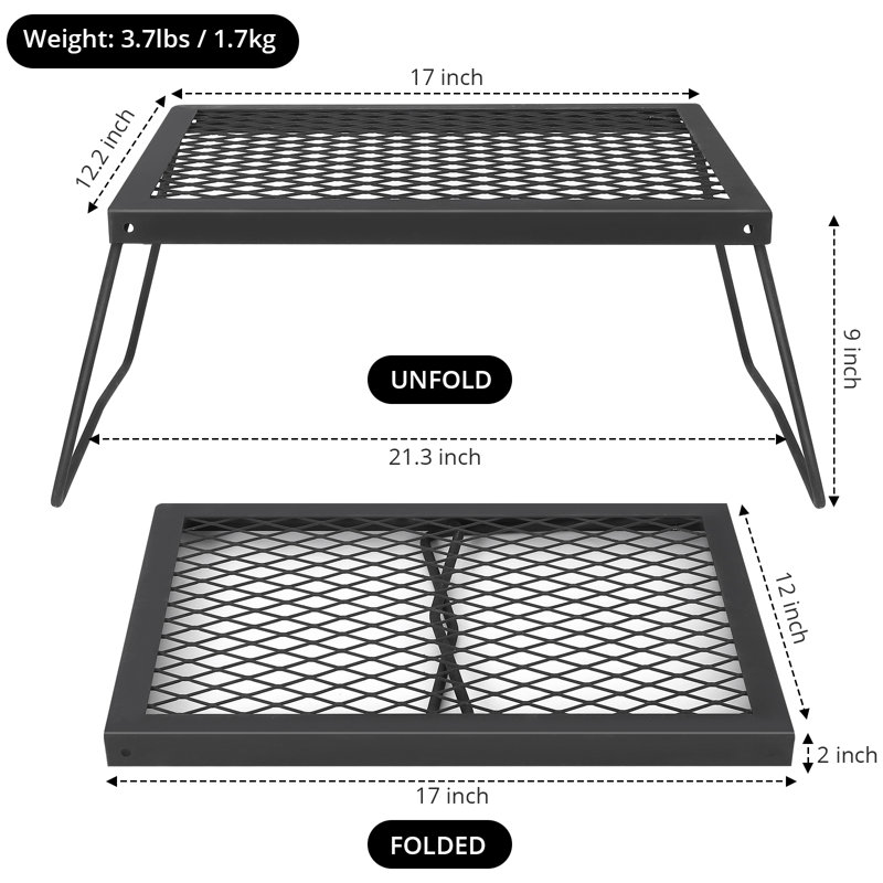 HAUSPROFI 30cm W Portable Charcoal Grill