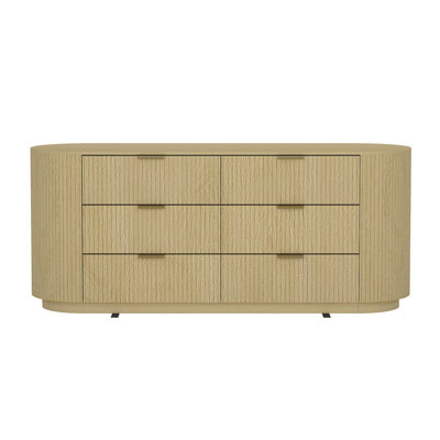 Commode 71 "en chêne naturel Olivia (6 tiroirs)