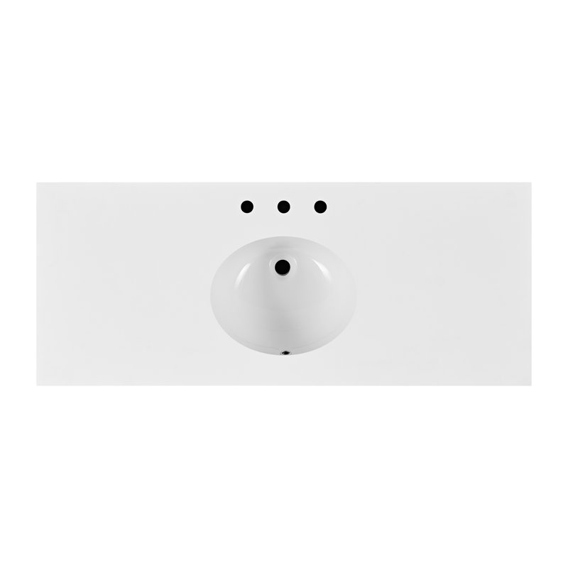 Meuble-lavabo simple 54 po avec plateau en quartz Bromley