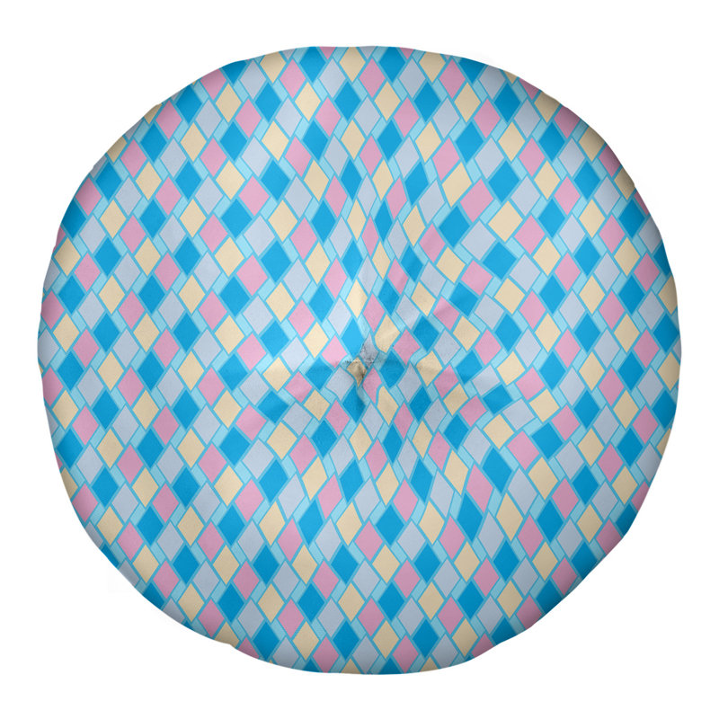 Coussin de sol Katelyn Elizabeth, 26 po x 26 po, Bleu