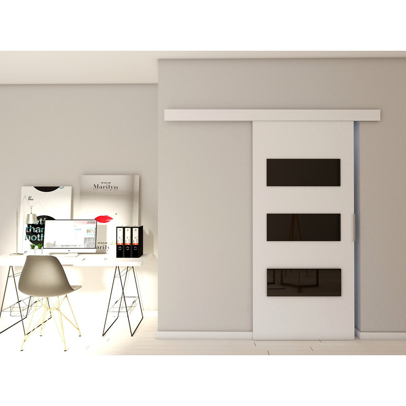 Caspian Veneers Sliding Doors, 205cm H x 96cm W x 1.6cm D, White