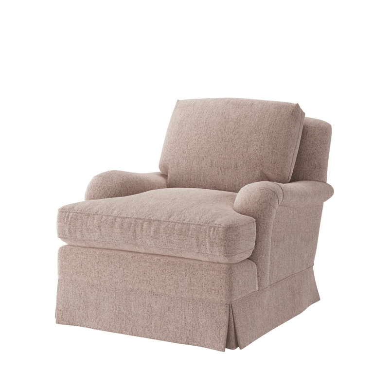 Delphia Accent Chair, Brown Polyester