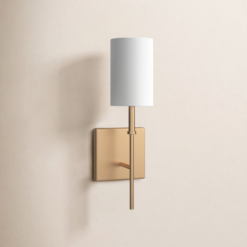 Rowley Dimmable Bath Sconce, Satin Brass