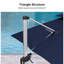 Parasol carré à DEL à énergie solaire Rohann-684281094