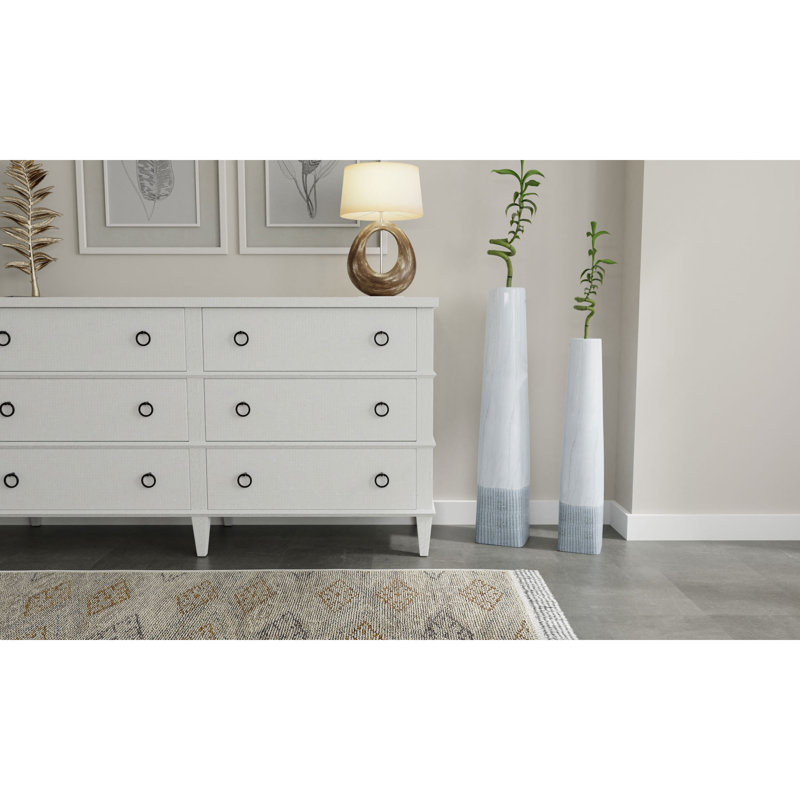 Raine Ceramic / Porcelain Floor Vase, 32" H x 6" W x 6" D