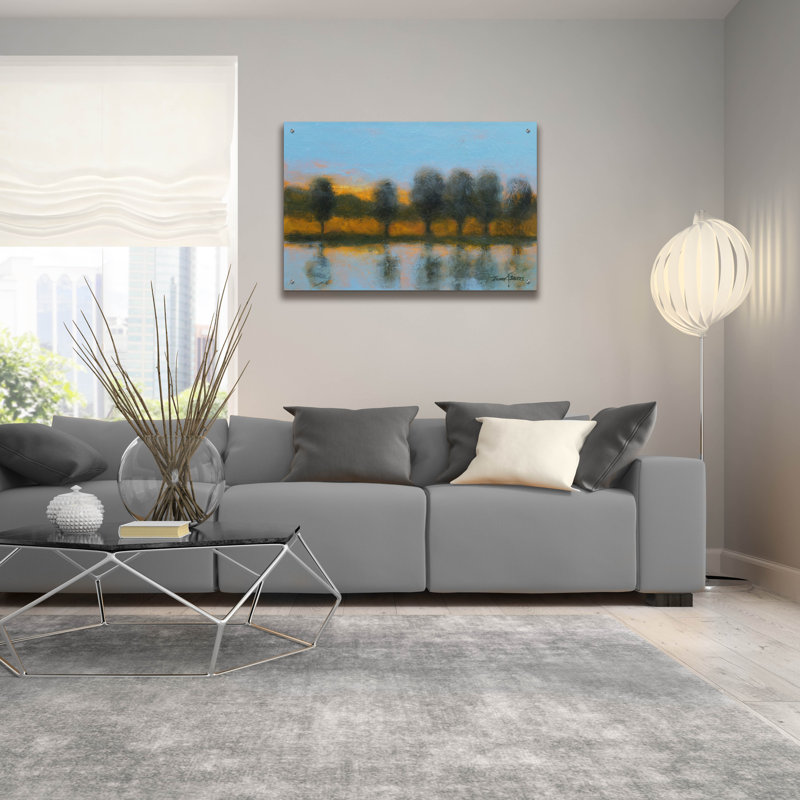  «Line of Reflections» par Thomas Stotts, art mural en verre acrylique, 24 po x 16 po, H 24 po x l 36 po x P 0,2 po
